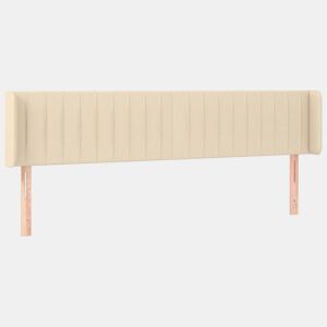 vidaXL Cabeceira de cama c abas tecido 183x16x7888 cm creme