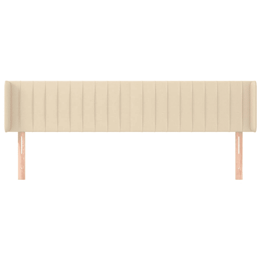 vidaXL Cabeceira de cama c abas tecido 183x16x7888 cm creme
