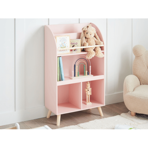 Estante com 3 prateleiras LILOET 102 cm Rosa pastel Estante com 3 prateleiras LILOET 102 cm Rosa pastel