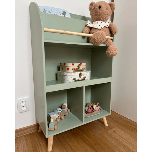 Estante com 3 prateleiras LILOET 102 cm Verde claro