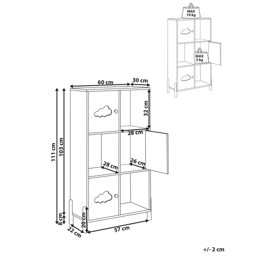 Estante CLOUDY 111 cm Branco Estante CLOUDY 111 cm Branco
