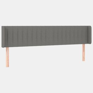 vidaXL Cabeceira de cama c abas tecido 203x16x7888cm cinzento-escuro