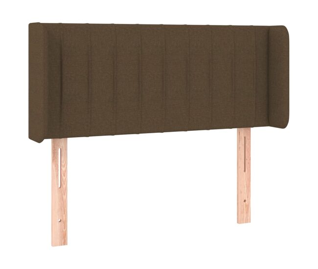 Vidaxl cabecero de tela marrón oscuro 83x16x78/88 cm