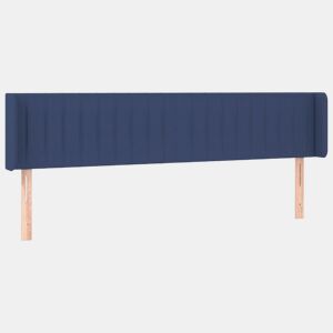 vidaXL Cabeceira de cama c abas tecido 183x16x7888 cm azul