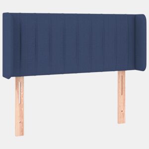 vidaXL Cabeceira de cama c abas tecido 83x16x7888 cm azul