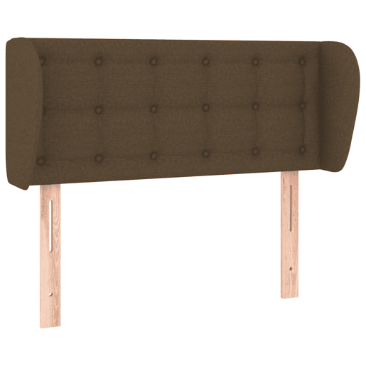 vidaXL Cabeceira de cama c abas tecido 93x23x7888 cm castanho-escuro vidaXL Cabeceira de cama c abas tecido 93x23x7888 cm castanho-escuro