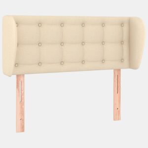 vidaXL Cabeceira de cama c abas tecido 103x23x7888 cm creme
