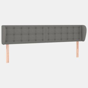vidaXL Cabeceira de cama c abas tecido 163x23x7888cm cinzento-escuro