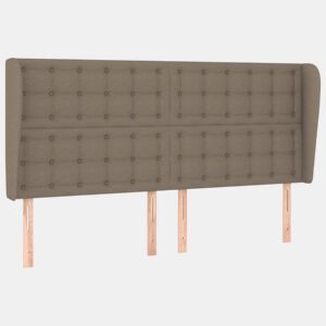 vidaXL Cabeceira cama abas tecido 203x23x118128 cm cinza-acastanhado