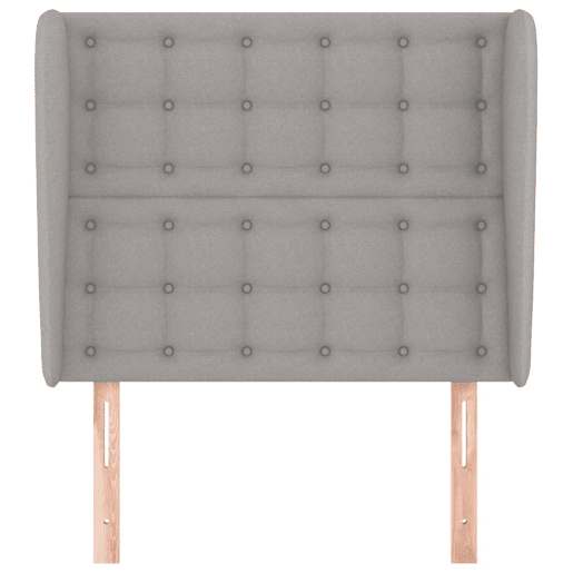 vidaXL Cabeceira de cama c abas tecido 93x23x118128cm cinzento-claro vidaXL Cabeceira de cama c abas tecido 93x23x118128cm cinzento-claro