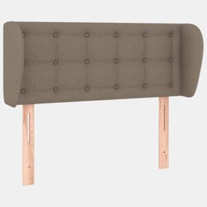 vidaXL Cabeceira cama abas tecido 83x23x7888 cm cinzento-acastanhado