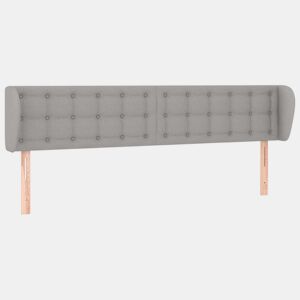vidaXL Cabeceira de cama c abas tecido 183x23x7888 cm cinzento-claro