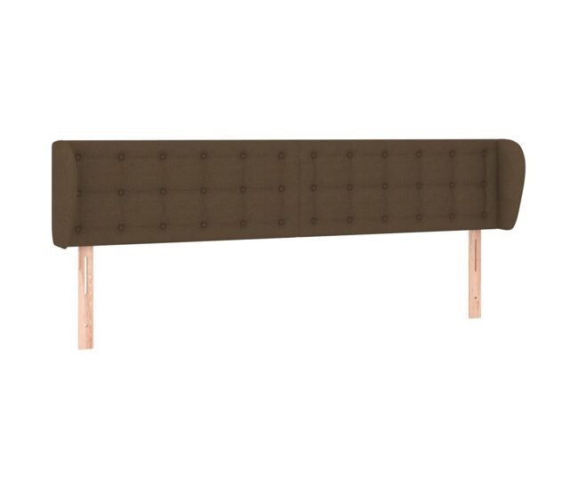 Vidaxl cabecero de tela marrón oscuro 183x23x78/88 cm