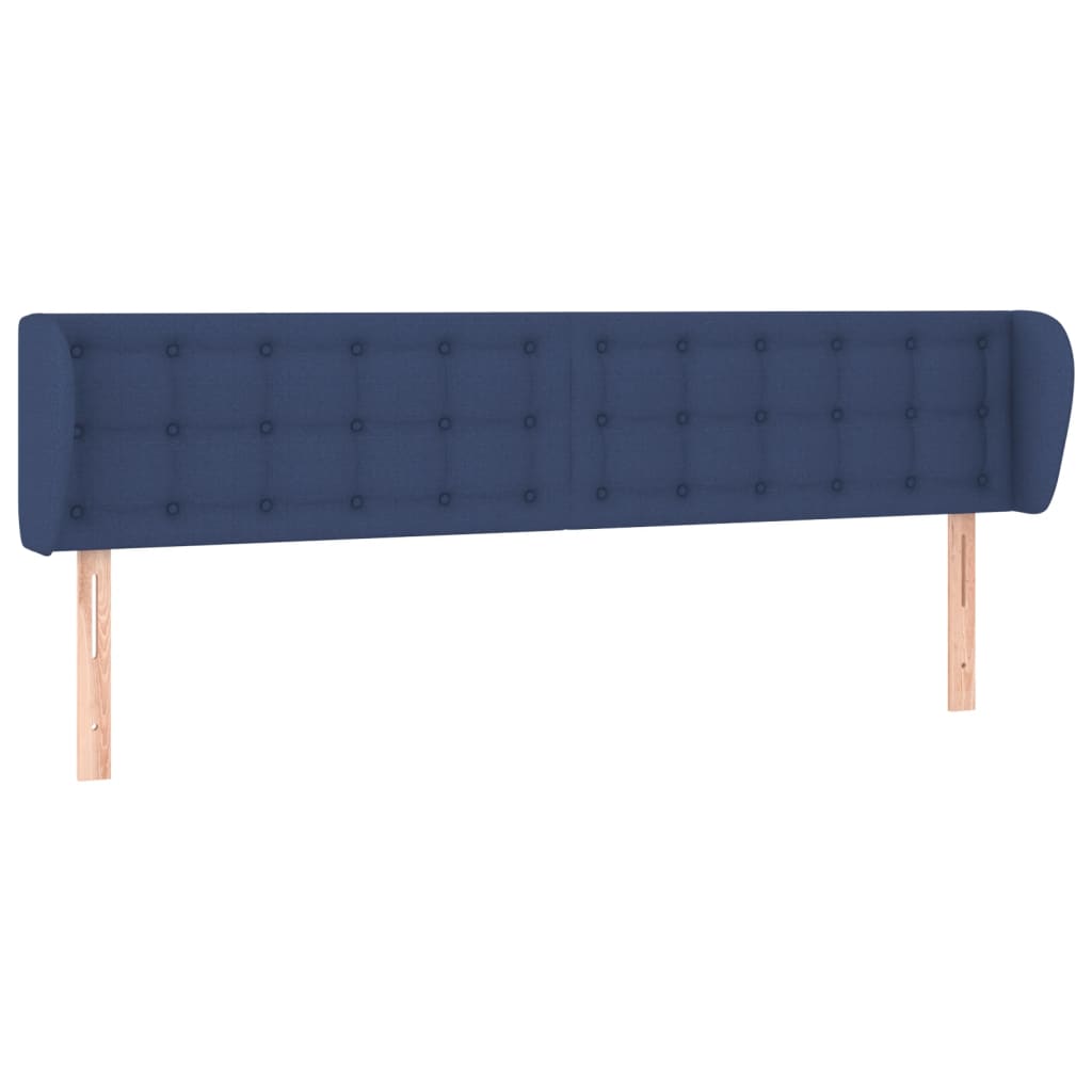 vidaxl cabecero de tela azul 203x23x7888 cm