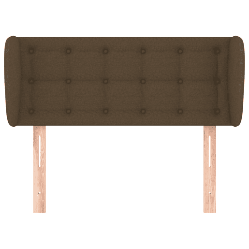 vidaXL Cabeceira de cama c abas tecido 103x23x7888cm castanho-escuro
