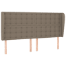 vidaXL Cabeceira cama abas tecido 163x23x118128 cm cinza-acastanhado
