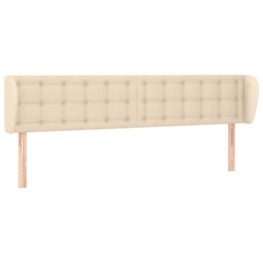 vidaXL Cabeceira de cama c abas tecido 183x23x7888 cm creme