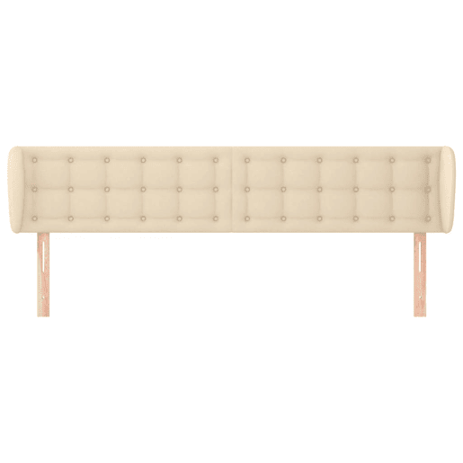 vidaXL Cabeceira de cama c abas tecido 183x23x7888 cm creme