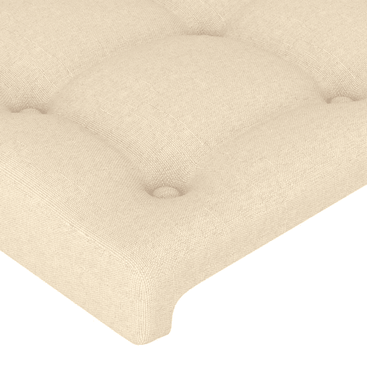 vidaXL Cabeceira de cama c abas tecido 183x23x7888 cm creme