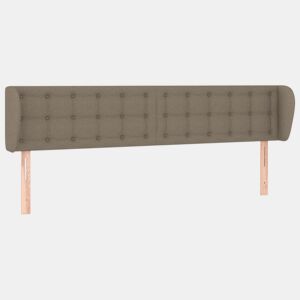 vidaXL Cabeceira cama abas tecido 183x23x7888 cm cinzento-acastanhado