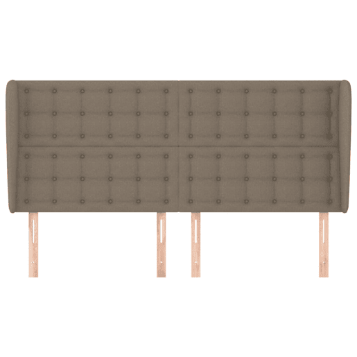 vidaXL Cabeceira cama abas tecido 183x23x118128 cm cinza-acastanhado vidaXL Cabeceira cama abas tecido 183x23x118128 cm cinza-acastanhado