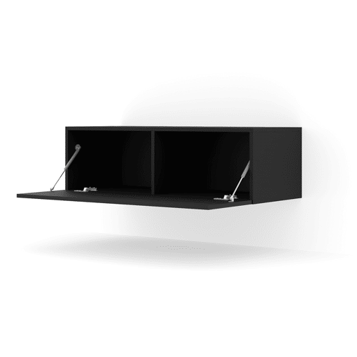 Móvel TV de parede com 1 porta 100 cm Bali Preto