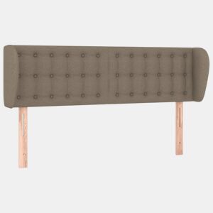 vidaXL Cabeceira cama abas tecido 147x23x7888 cm cinzento-acastanhado