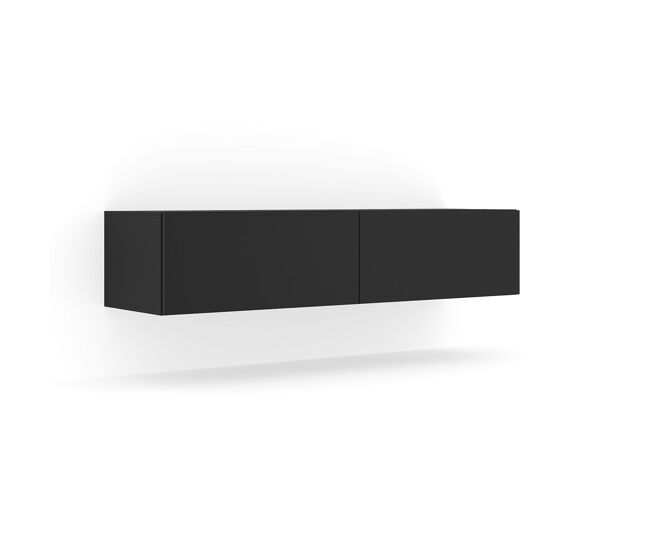 Mueble TV de pared 2 puertas 140 cm Bali Negro