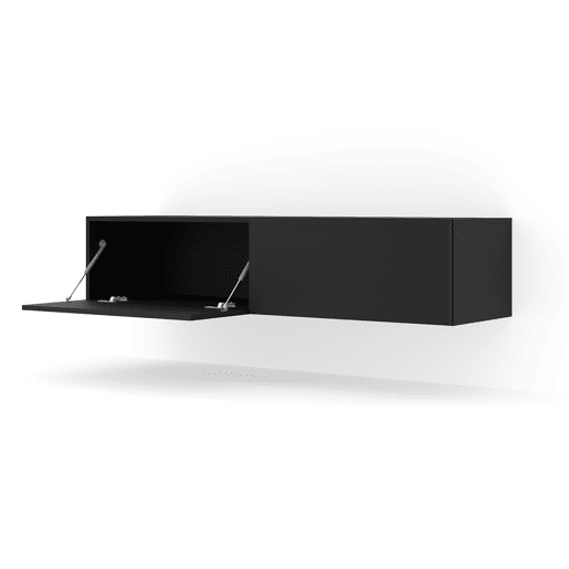 Móvel para televisão de parede Bali Black com 2 portas 140 cm