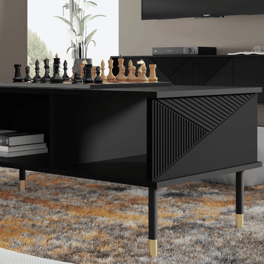 Mesa de centro de 110 cm Aglaé Preto