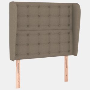 vidaXL Cabeceira cama abas tecido 103x23x118128 cm cinza-acastanhado