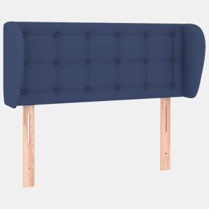 vidaXL Cabeceira de cama c abas tecido 83x23x7888 cm azul