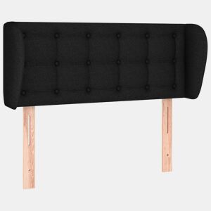vidaXL Cabeceira de cama c abas tecido 103x23x7888 cm preto