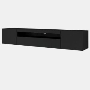 Móvel para televisão de parede Aurus Black com 3 portas e 200 cm
