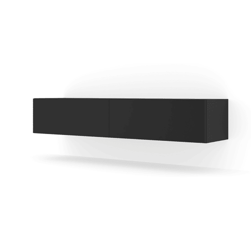 Móvel TV de parede com 2 portas 160 cm Bali Preto