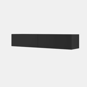 Móvel TV de parede com 2 portas 160 cm Bali Preto