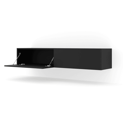 Móvel TV de parede com 2 portas 160 cm Bali Preto
