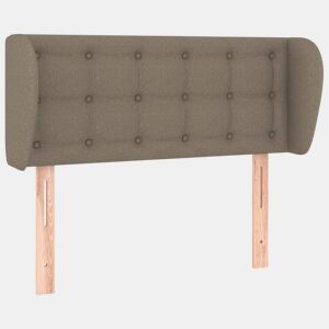 vidaXL Cabeceira cama abas tecido 103x23x7888 cm cinzento-acastanhado
