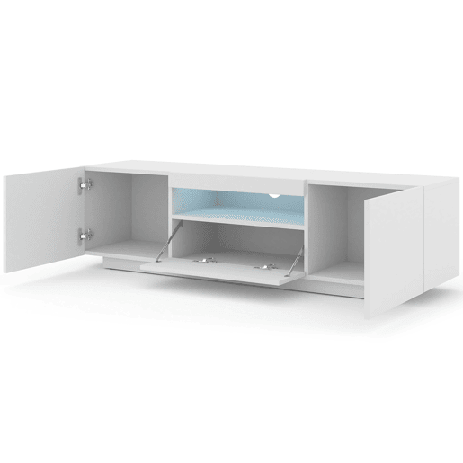 Móvel de parede para TV LED Aurus Branco com 3 portas 150 cm