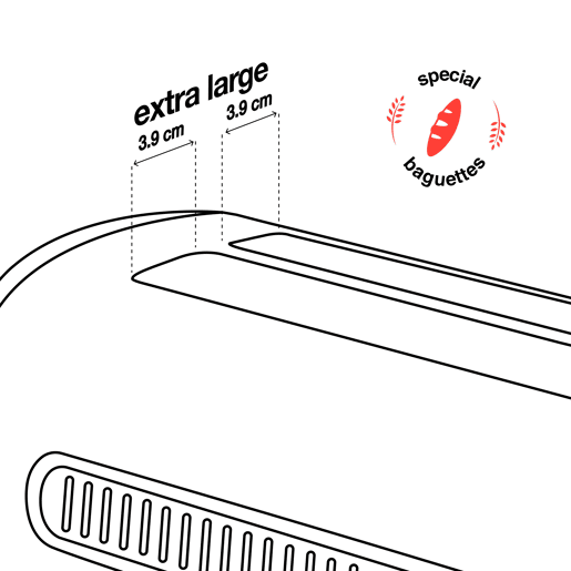 Torradeira especial para baguetes Toas32 H.koenig