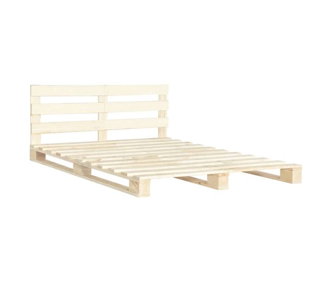 Estructura de cama de palés madera maciza de pino 140x200 cm