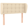 vidaXL Cabeceira de cama c abas tecido 83x23x7888 cm creme