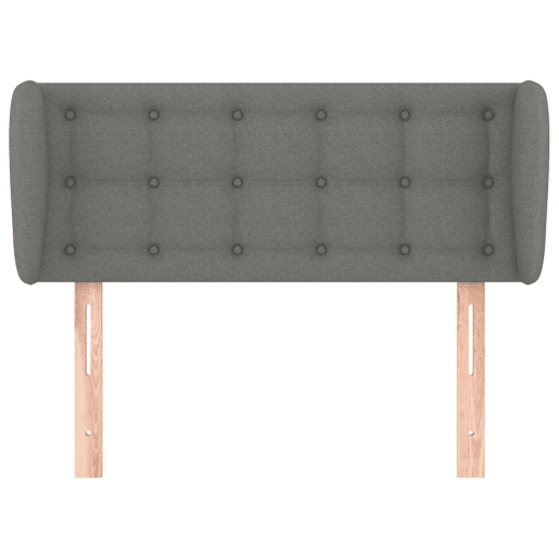 vidaXL Cabeceira de cama c abas tecido 93x23x7888 cm cinzento-escuro