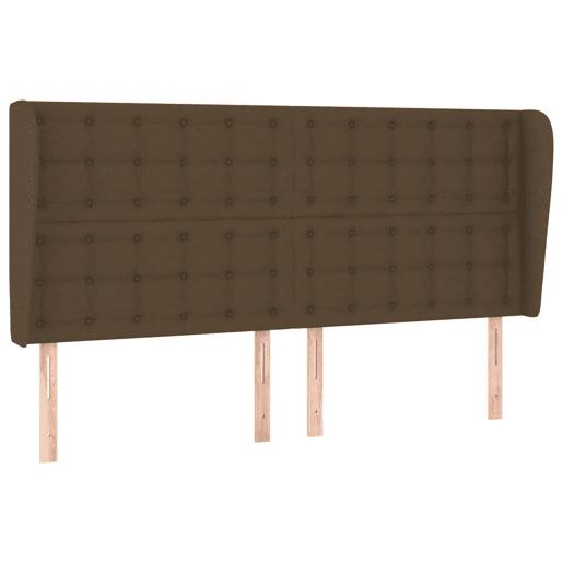 vidaXL Cabeceira cama c abas tecido 183x23x118128 cm castanho-escuro vidaXL Cabeceira cama c abas tecido 183x23x118128 cm castanho-escuro