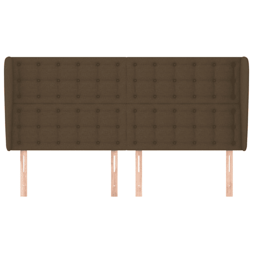 vidaXL Cabeceira cama c abas tecido 183x23x118128 cm castanho-escuro vidaXL Cabeceira cama c abas tecido 183x23x118128 cm castanho-escuro