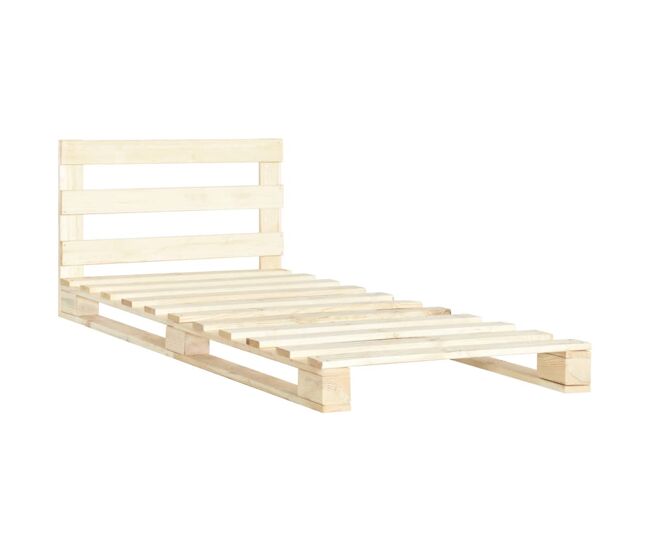 Estructura de cama de palés madera maciza de pino 100x200 cm