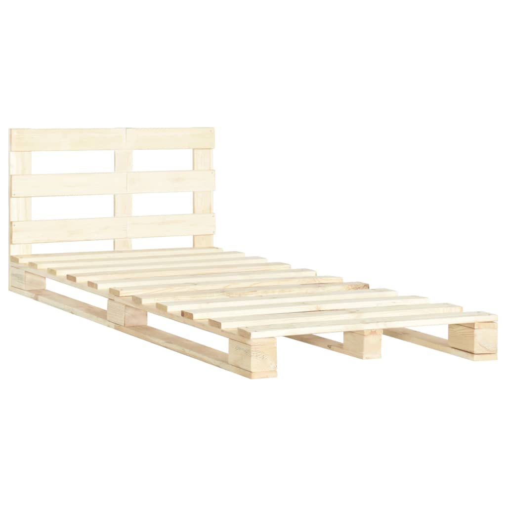Estructura de cama de palés madera maciza de pino 120x200 cm
