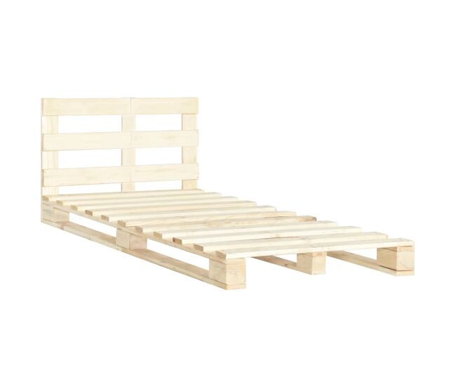 Estructura de cama de palés madera maciza de pino 120x200 cm