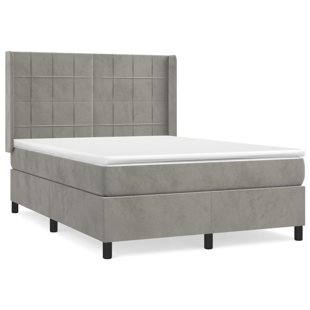 Cama box spring 140x200 Gris
