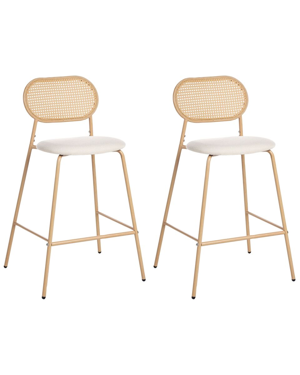 Beliani Silla de bar ADAVER Beige